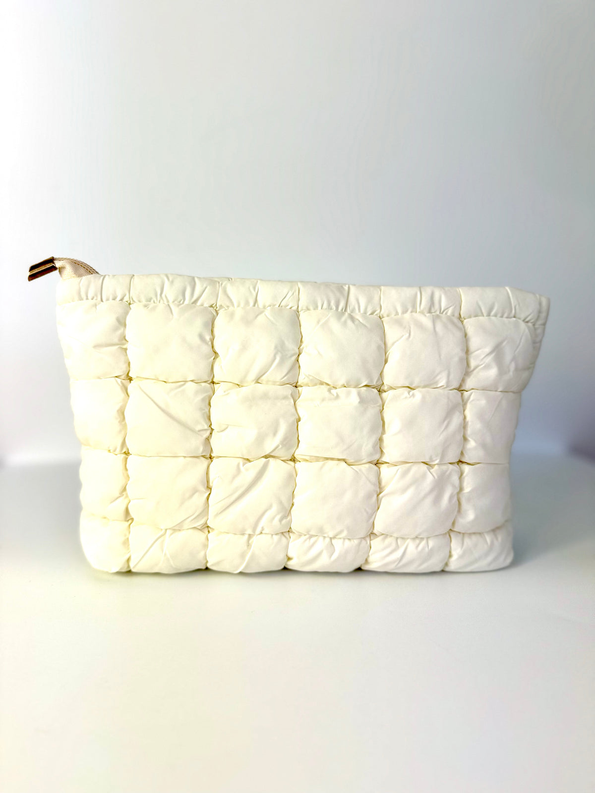 Ivory Quilter Puffer Toiletry Bag